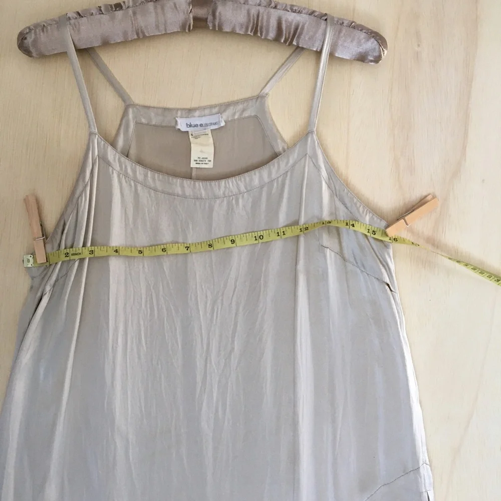 Blue Les Copains Champagne Silk Gown and Coat - Picture 6 of 13